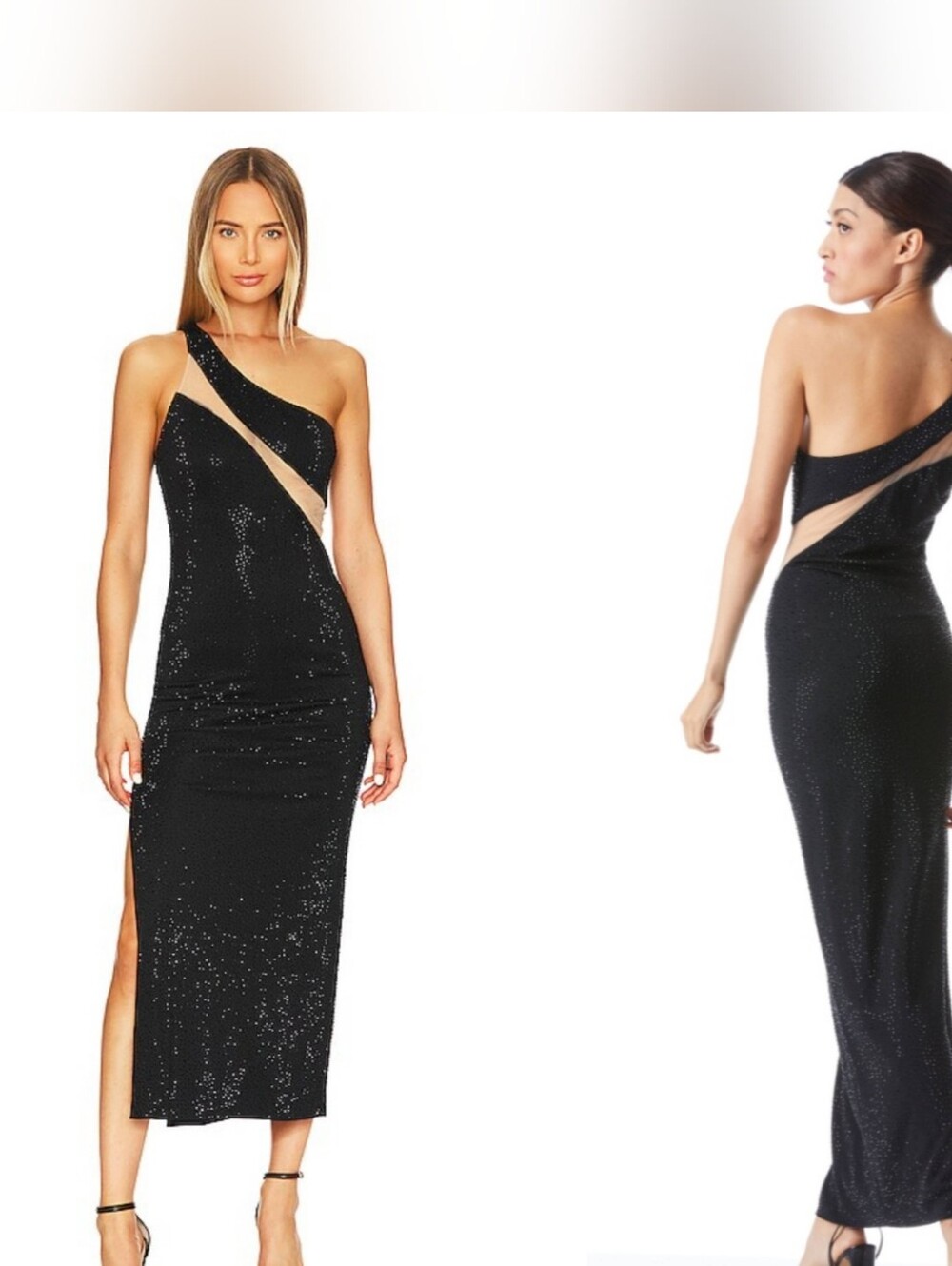 Alice + Olivia Mercedes Embellished One Shoulder long Dress Size 6 $595 - Picture 5 of 13